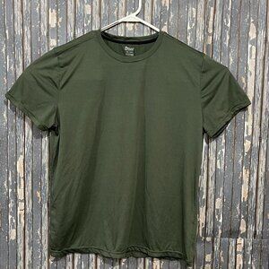 Crivit Activewear Shirt Short Sleeve Lightweight Polyester Green Mens Large